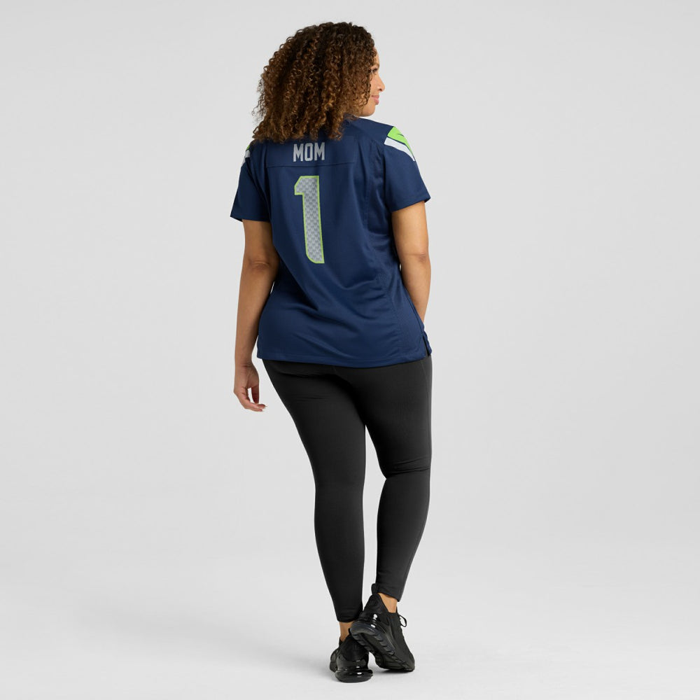 Number 1 Mom Seattle Seahawks Women's Game Jersey College Navy | Nike for Sale