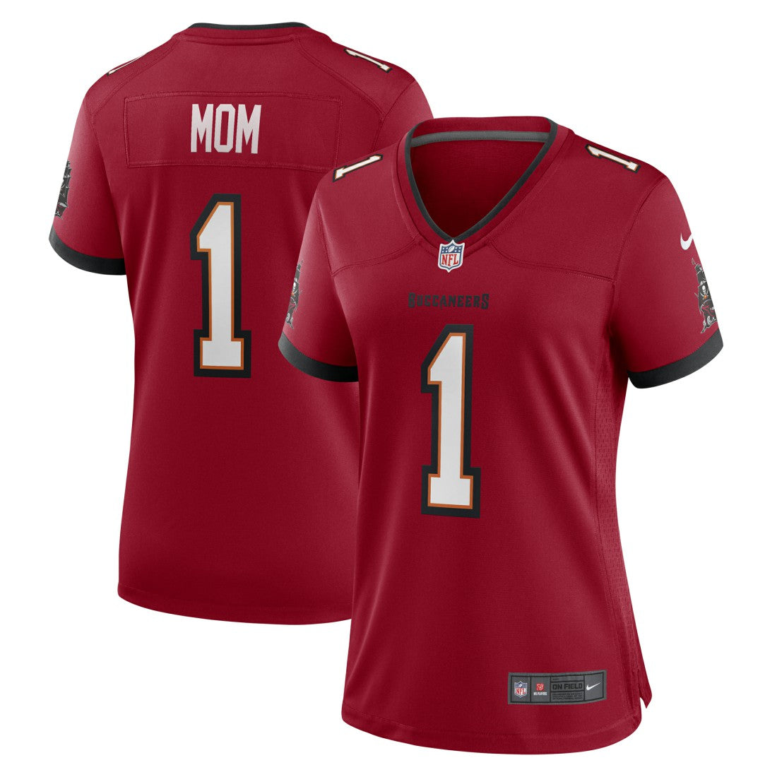 Number 1 Mom Tampa Bay Buccaneers Women's Game Jersey Red | Nike for Sale
