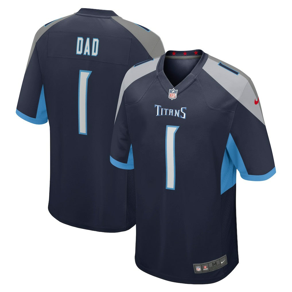 Number 1 Dad Tennessee Titans Game Jersey Navy | Nike for Sale