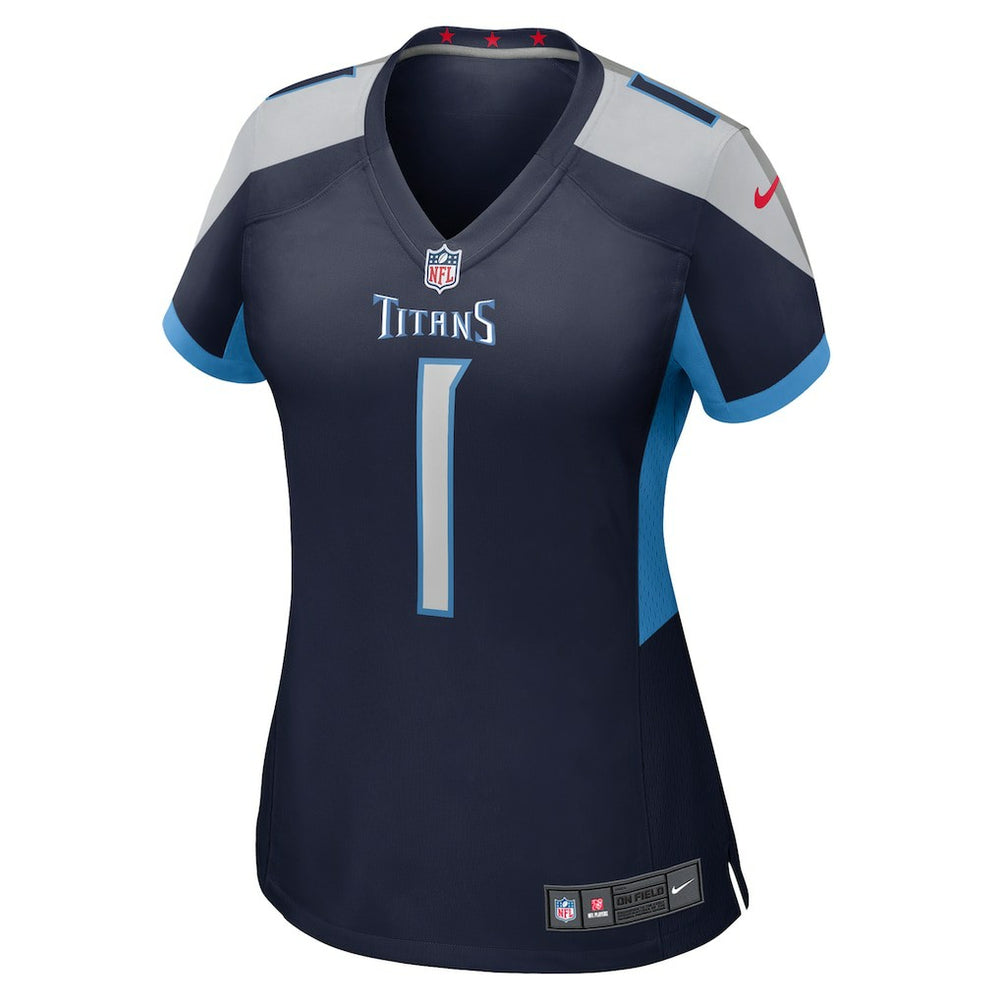 Number 1 Mom Tennessee Titans Women's Game Jersey Navy | Nike for Sale