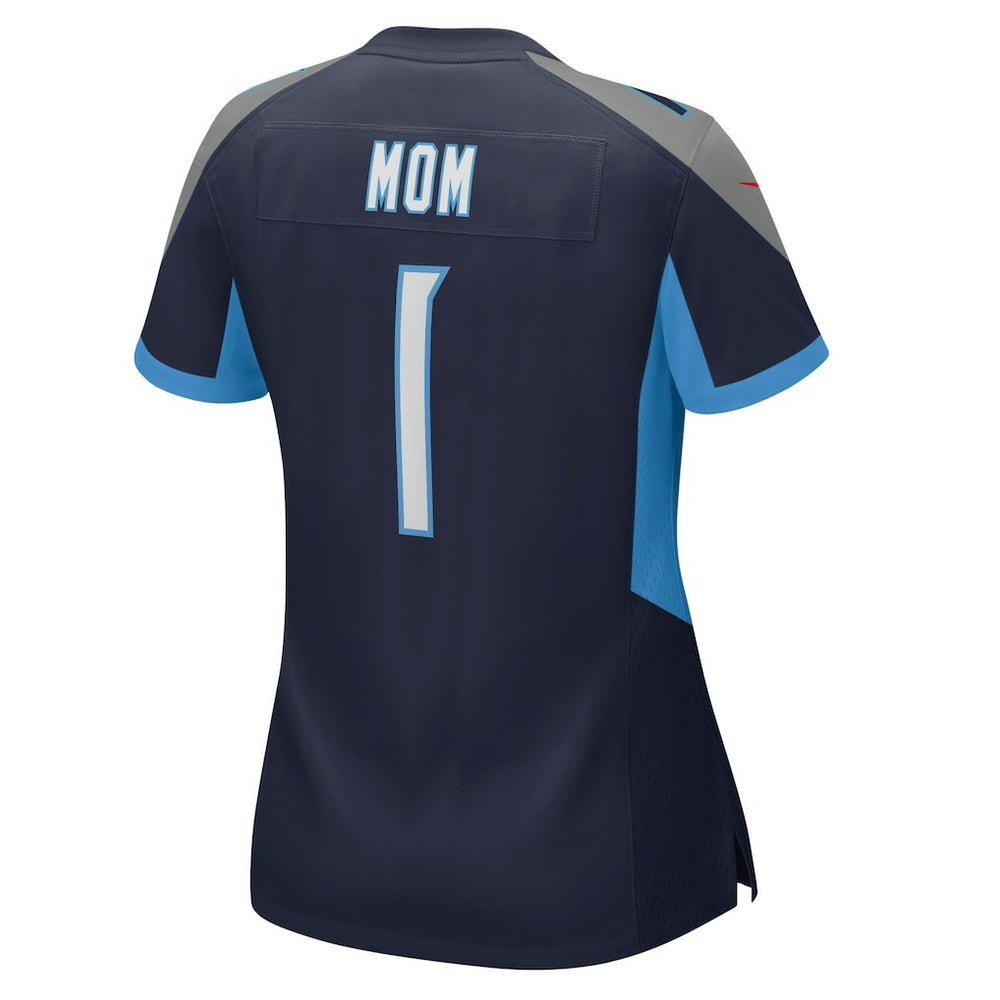 Number 1 Mom Tennessee Titans Women's Game Jersey Navy | Nike for Sale