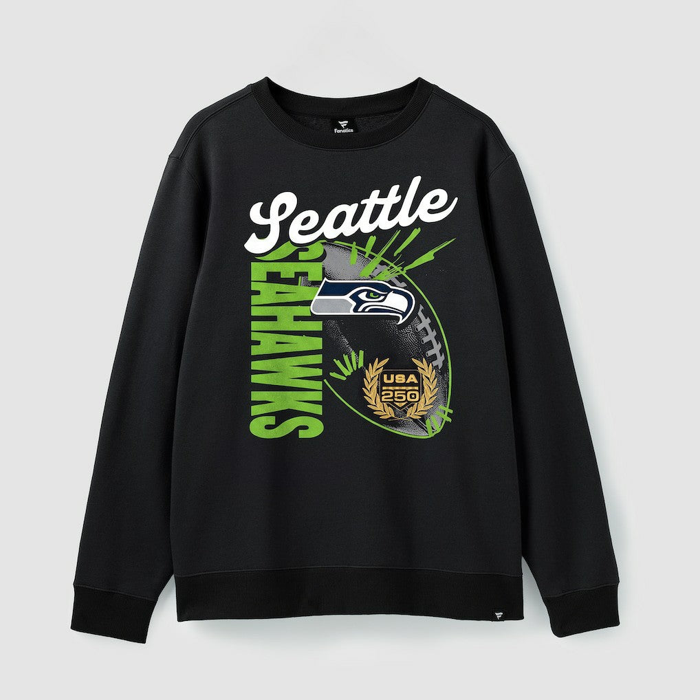 Seattle Seahawks USA 250 Gold Standard Team Heritage Fleece Sweatshirt Black | Fanatics