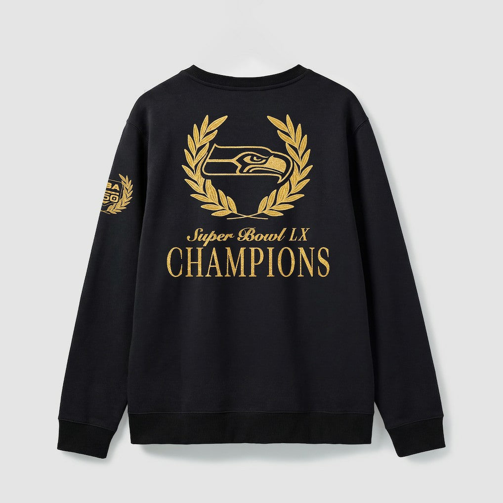 Seattle Seahawks Super Bowl LX Champions USA 250 NFL Gold Standard Fleece Sweatshirt Black | Fanatics