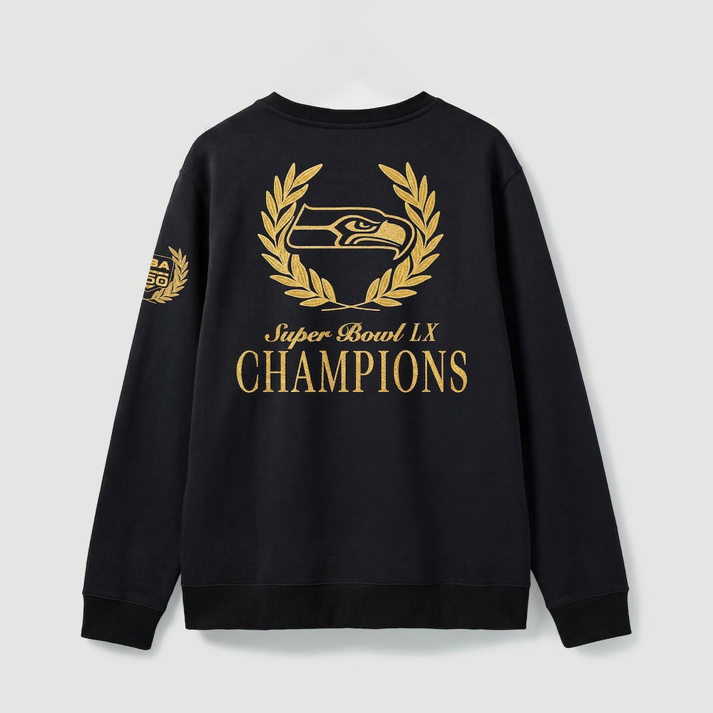 Seattle Seahawks Super Bowl LX Champions USA 250 NFL Gold Standard Fleece Sweatshirt Black | Fanatics
