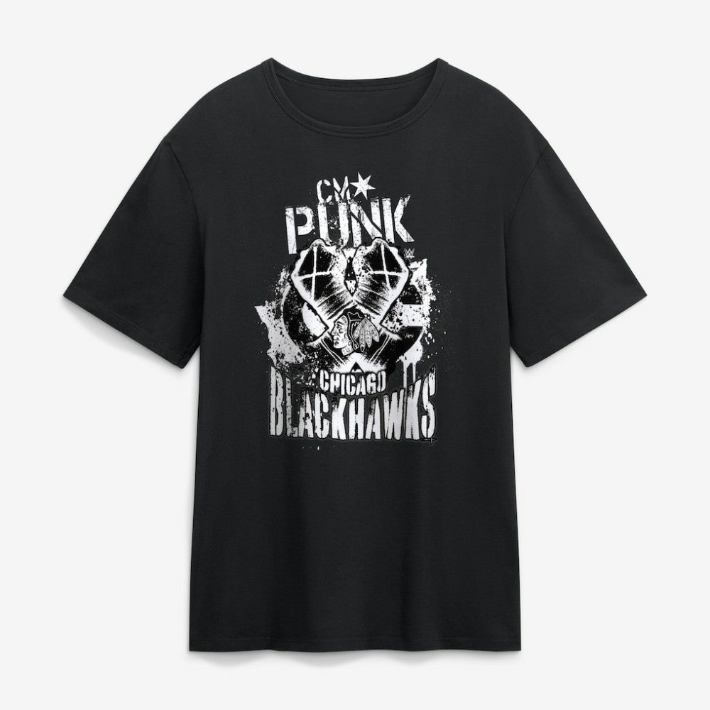 CM Punk x Chicago Blackhawks Fanatics T-Shirt - Black - NHL