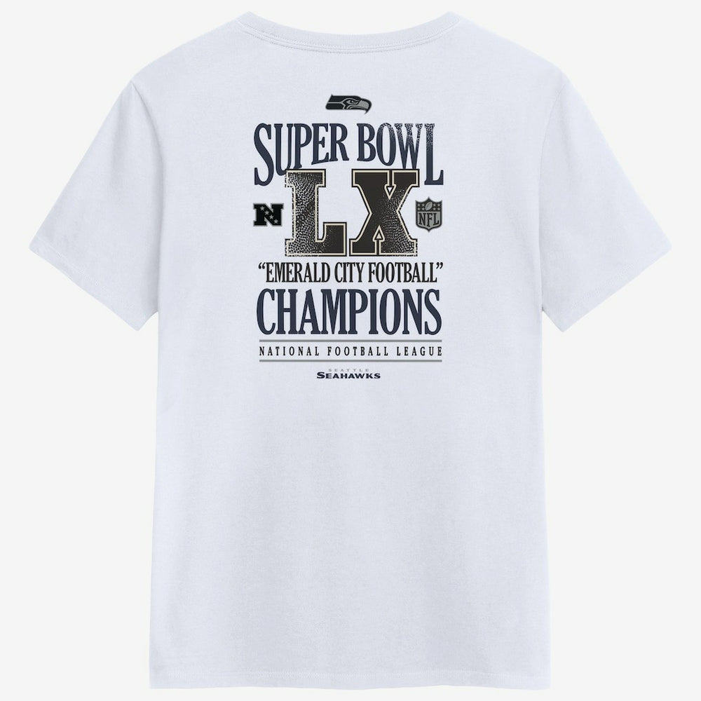 Seattle Seahawks Women's Super Bowl LX Champions Long Ball T-Shirt White | Nike for Sale