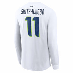 Jaxon Smith-Njigba Seattle Seahawks Super Bowl LX Champions Patch Name & Number Long Sleeve T-Shirt White | Nike for Sale