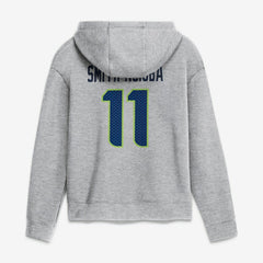 Jaxon Smith-Njigba Seattle Seahawks Women's Super Bowl LX Champions Patch Name & Number Hoodie Heather Gray | Nike for Sale