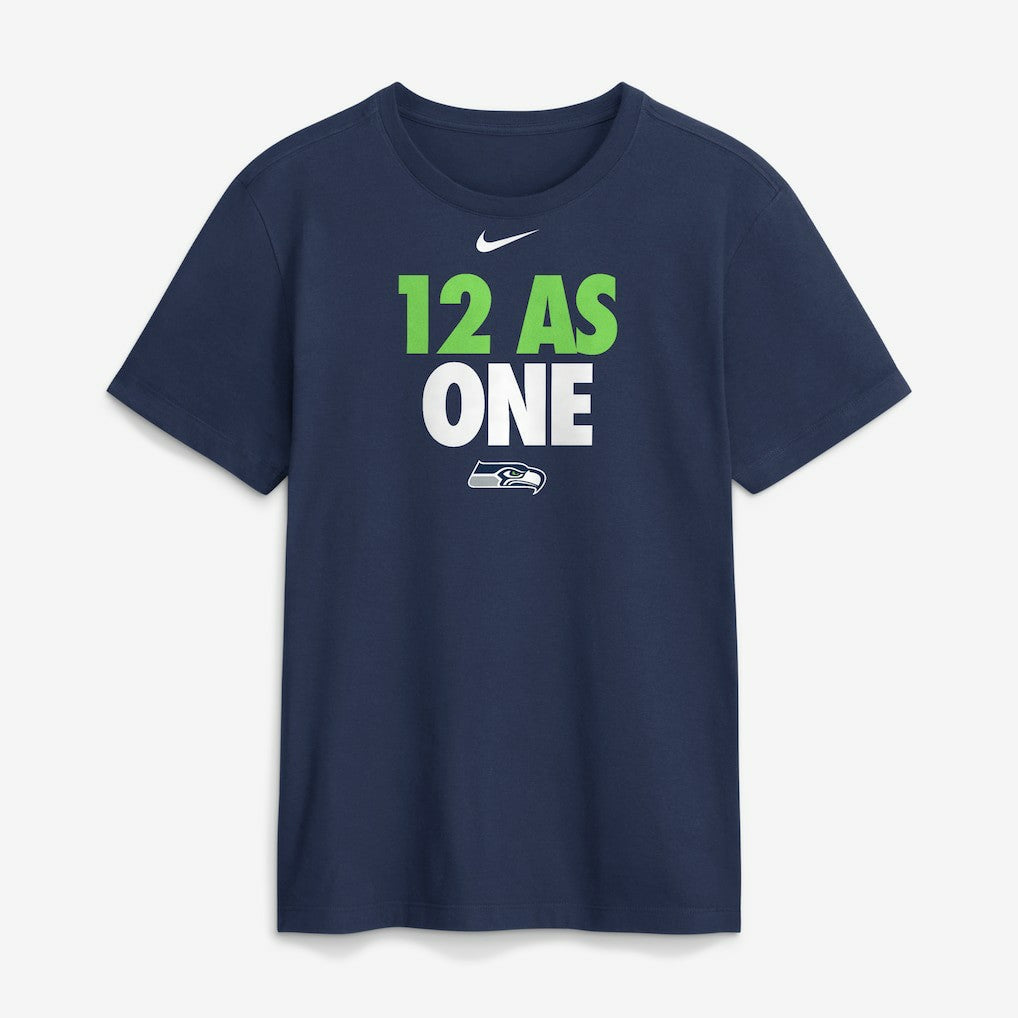 Seattle Seahawks 12 As One T-Shirt Navy | Nike for Sale