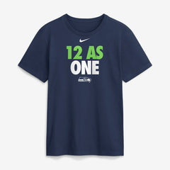 Seattle Seahawks 12 As One T-Shirt Navy | Nike for Sale