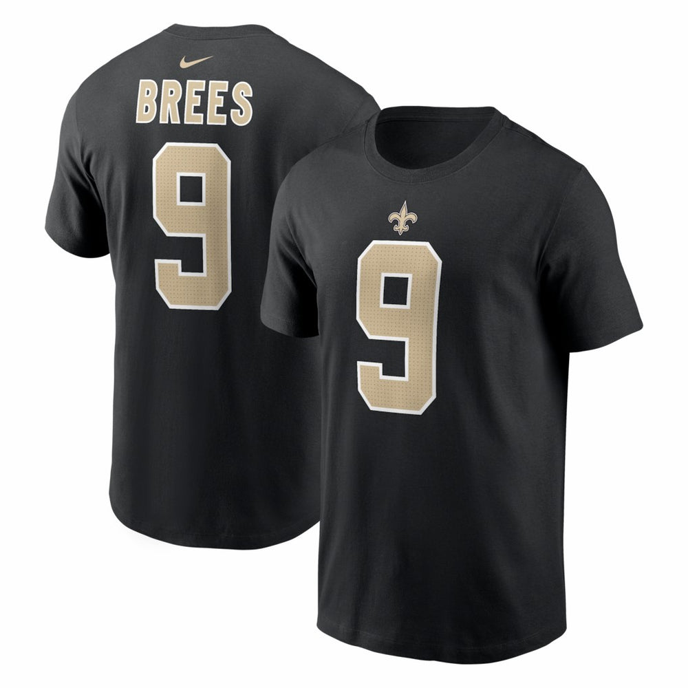 Drew Brees New Orleans Saints Retired Player Name & Number T-Shirt Black | Nike for Sale