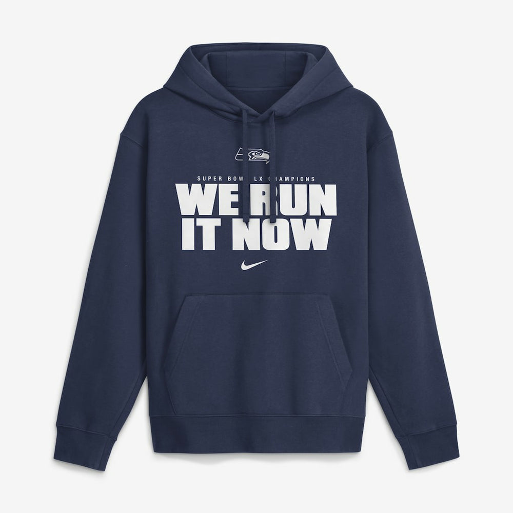 Seattle Seahawks Super Bowl LX Champions Club Fleece Hoodie College Navy | Nike for Sale