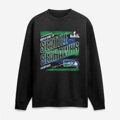 Seattle Seahawks Super Bowl LX Champions Classic Stripes Legacy Fleece Sweatshirt Black | Fanatics