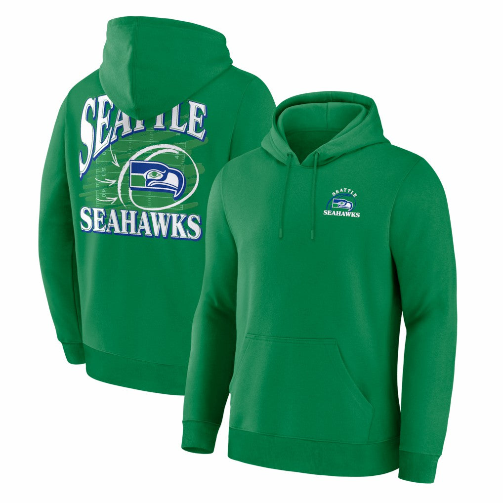 Seattle Seahawks Classic Scribble Legacy Fleece Hoodie Apple Green | Fanatics