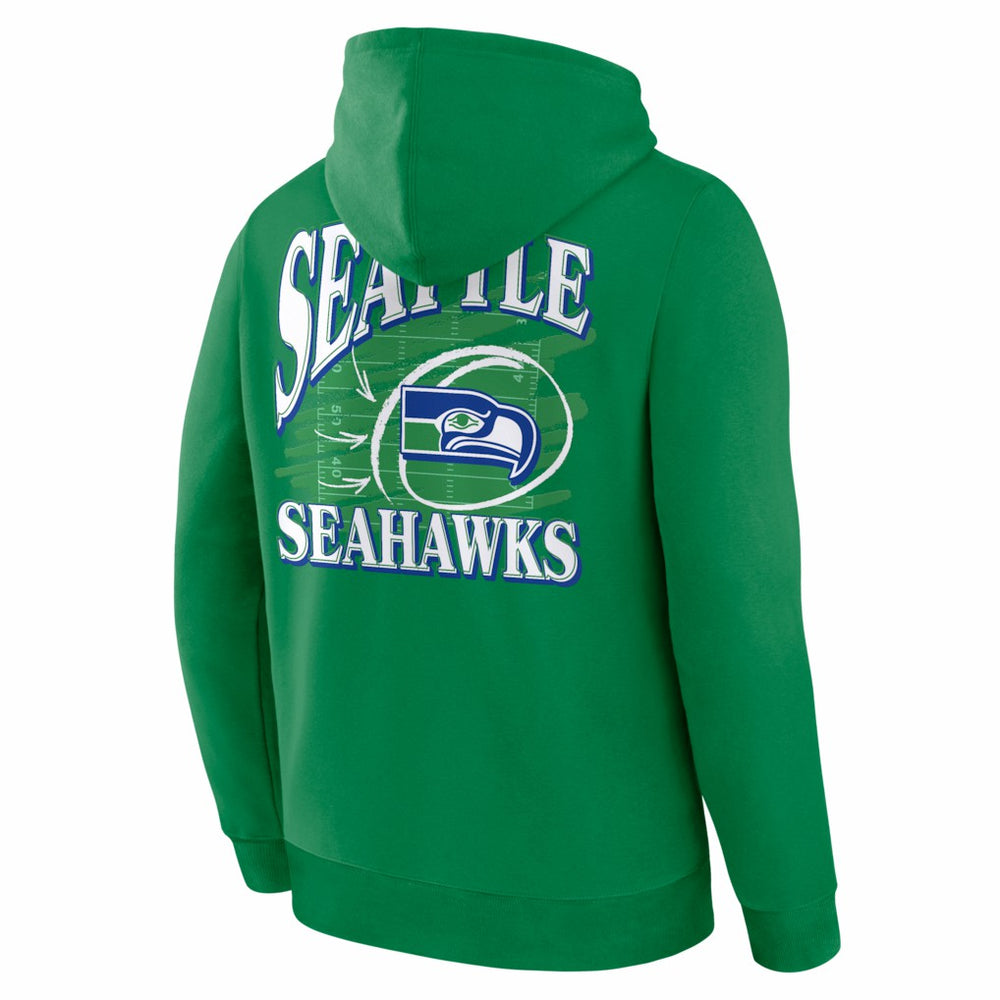 Seattle Seahawks Classic Scribble Legacy Fleece Hoodie Apple Green | Fanatics