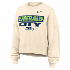 Seattle Seahawks Women's Deep Threat Phoenix Sweatshirt Natural | Nike for Sale