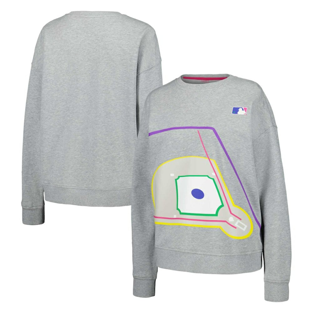 Terez MLB Women's Baseball Field Pullover Sweatshirt - MLB