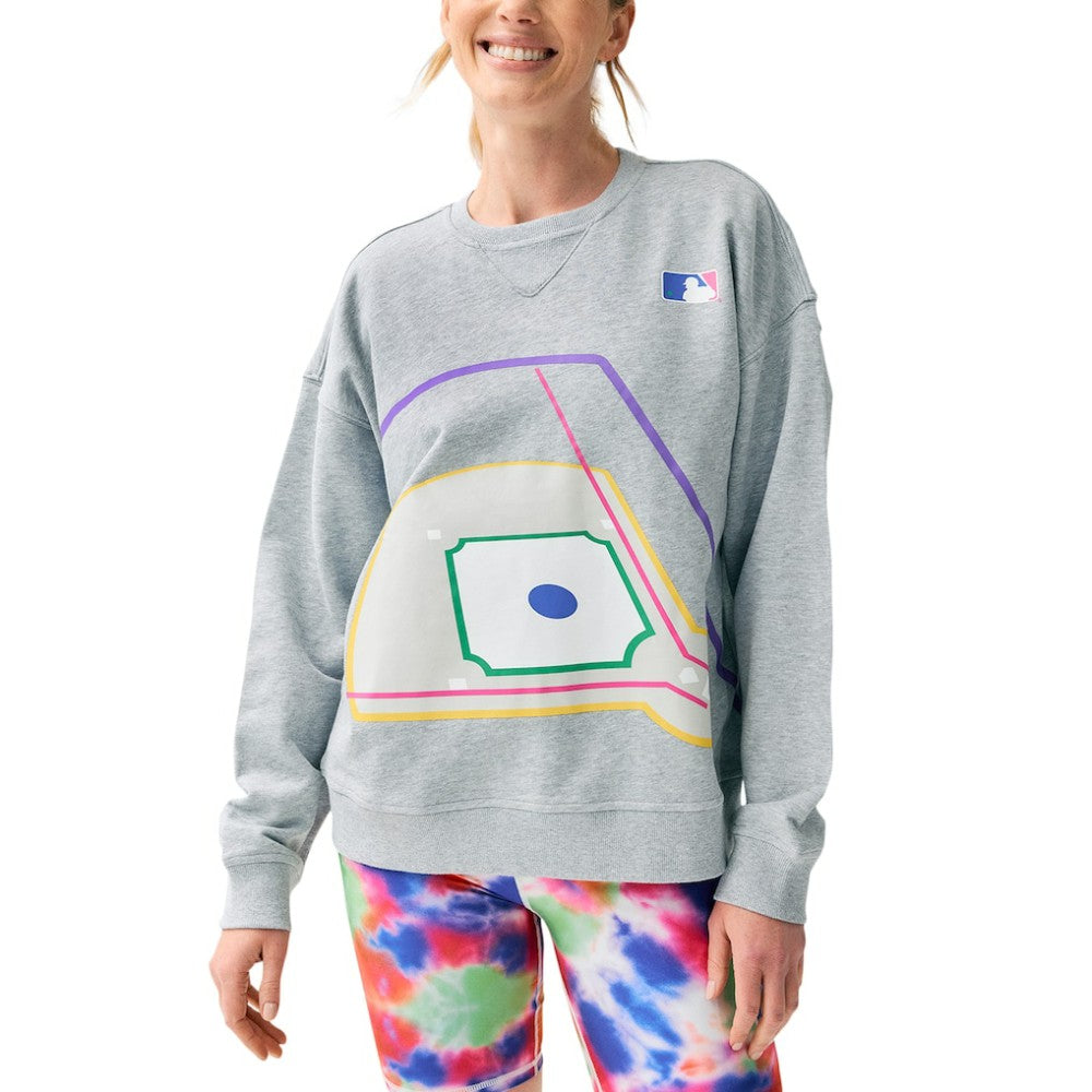 Terez MLB Women's Baseball Field Pullover Sweatshirt - MLB