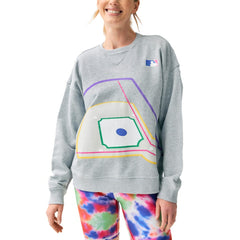 Terez MLB Women's Baseball Field Pullover Sweatshirt - MLB