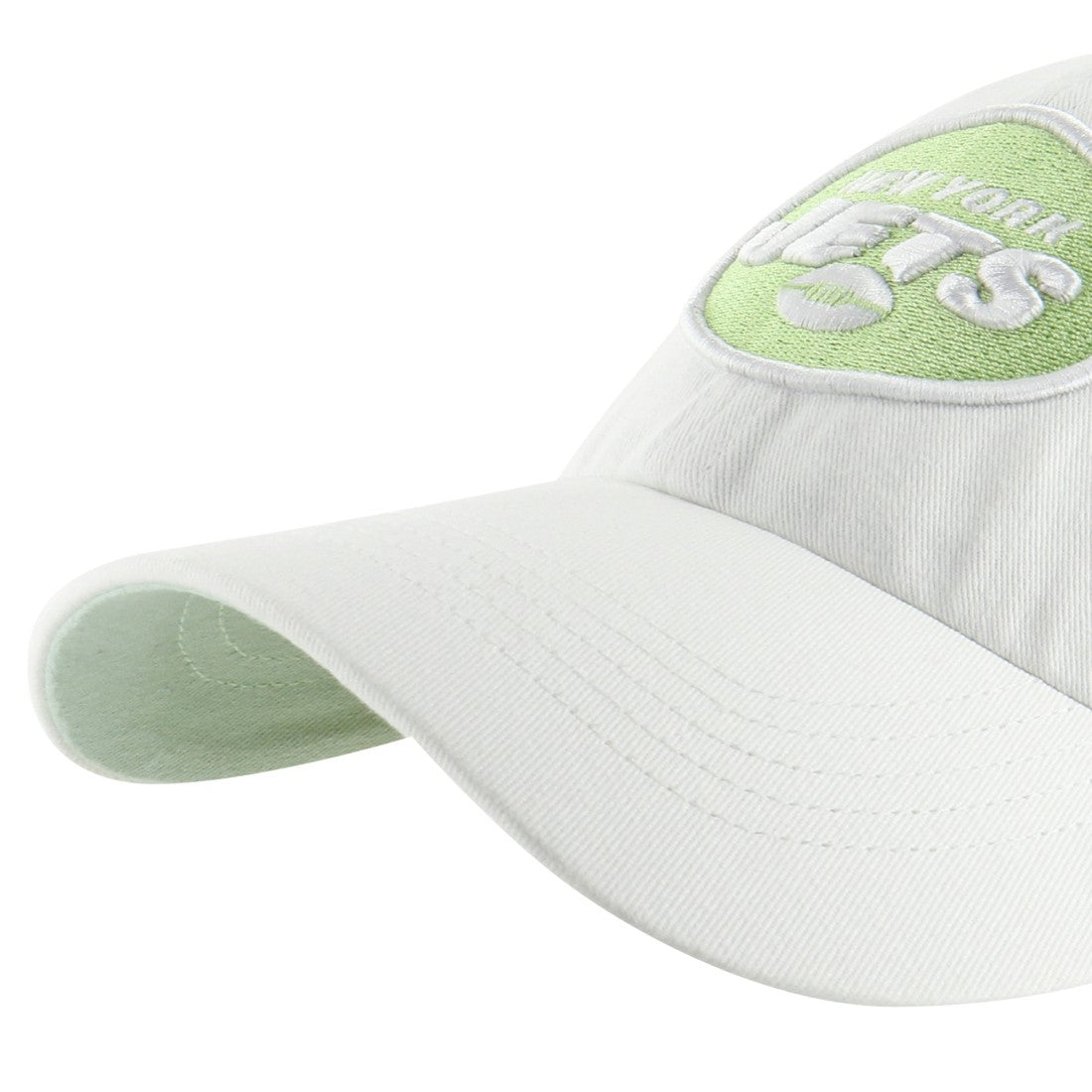 New York Jets '47 Women's Ballpark Cheer Clean Up Adjustable Hat White | 47 brand