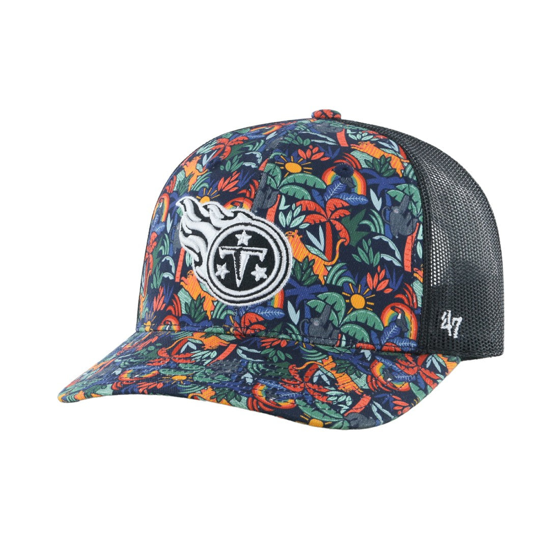 Tennessee Titans '47 Youth Jungle Gym Trucker Adjustable Hat Navy | 47 brand