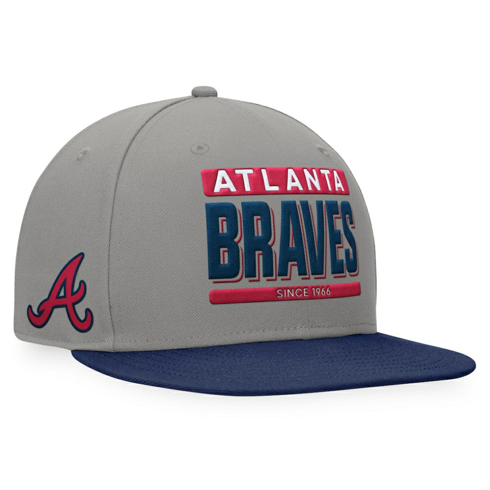 Atlanta Braves Fanatics Line Drive Two-Tone Snapback Hat - MLB