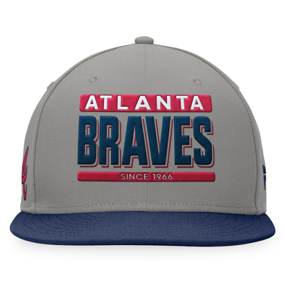 Atlanta Braves Fanatics Line Drive Two-Tone Snapback Hat - MLB