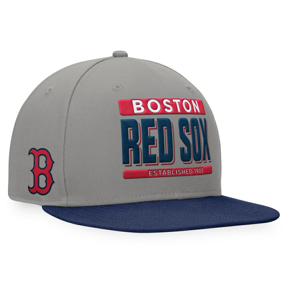 Boston Red Sox Fanatics Line Drive Two-Tone Snapback Hat - MLB
