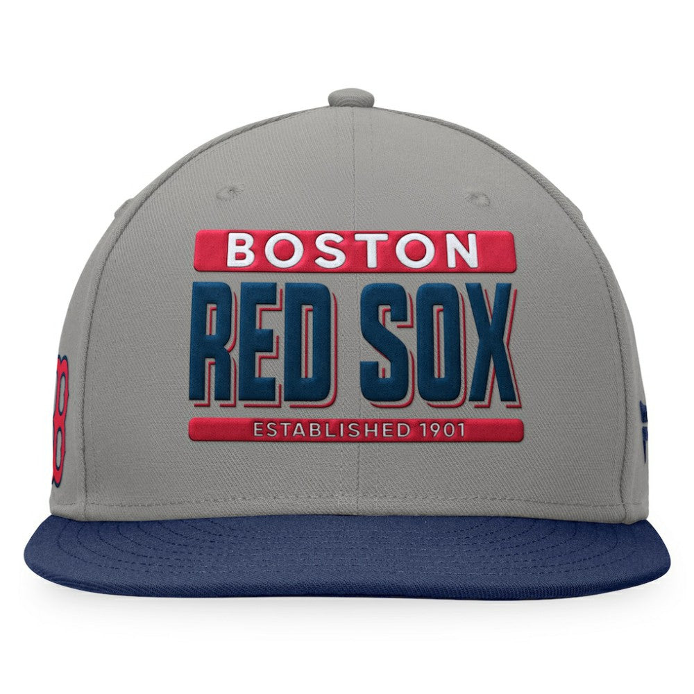 Boston Red Sox Fanatics Line Drive Two-Tone Snapback Hat - MLB