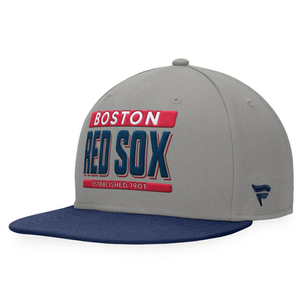 Boston Red Sox Fanatics Line Drive Two-Tone Snapback Hat - MLB