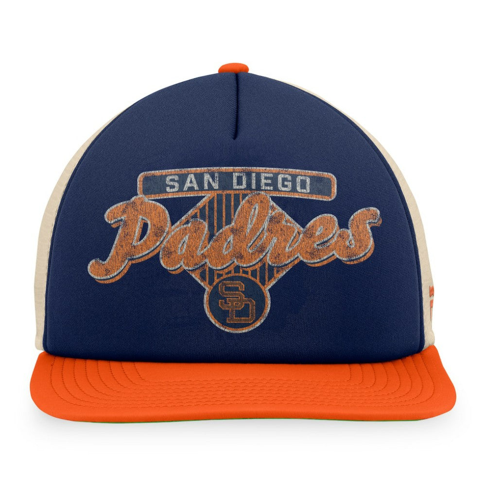 San Diego Padres Fanatics Cooperstown Collection Talley Foam Trucker Snapback Hat - MLB