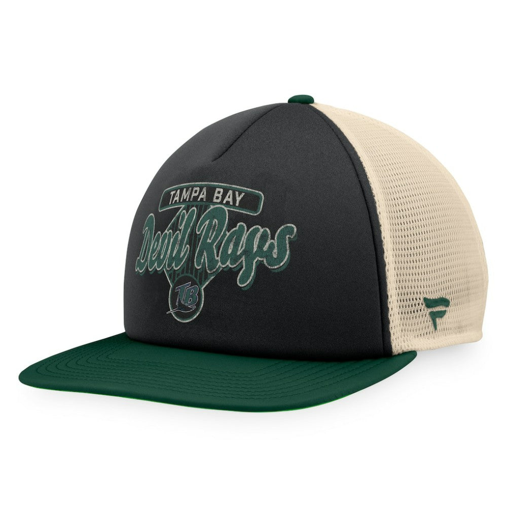 Tampa Bay Rays Fanatics Cooperstown Collection Talley Foam Trucker Snapback Hat - MLB