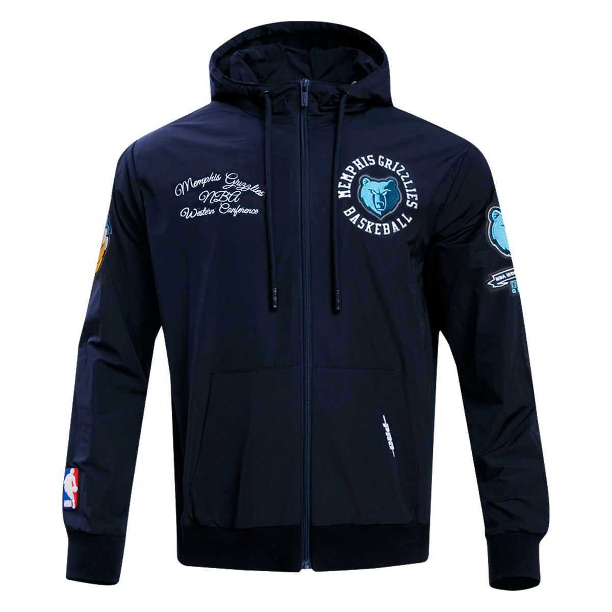 Memphis Grizzlies Pro Standard Hybrid Full-Zip Hoodie Navy - NBA