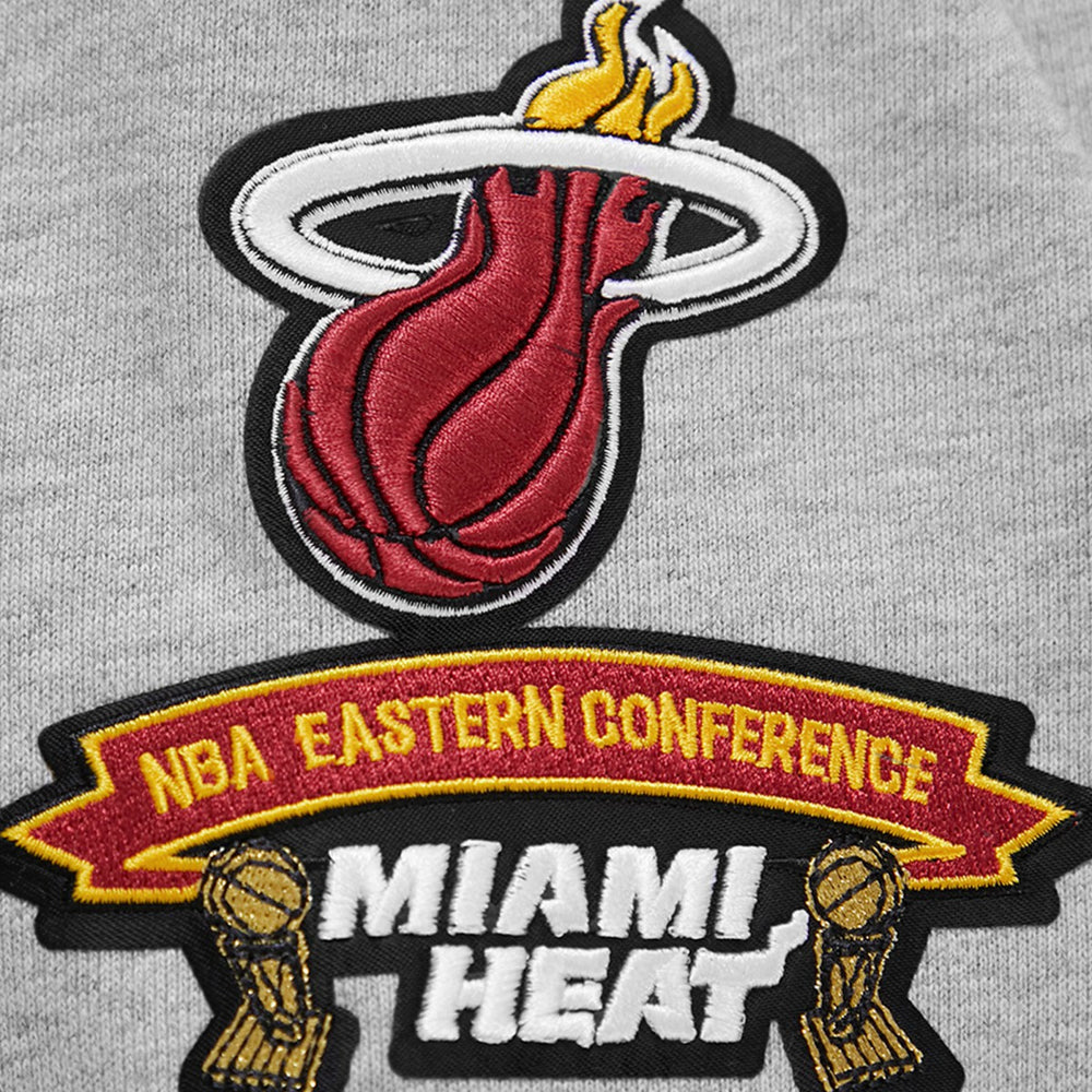 Miami Heat Pro Standard Crest Emblem Pullover Sweatshirt Heather Gray - NBA
