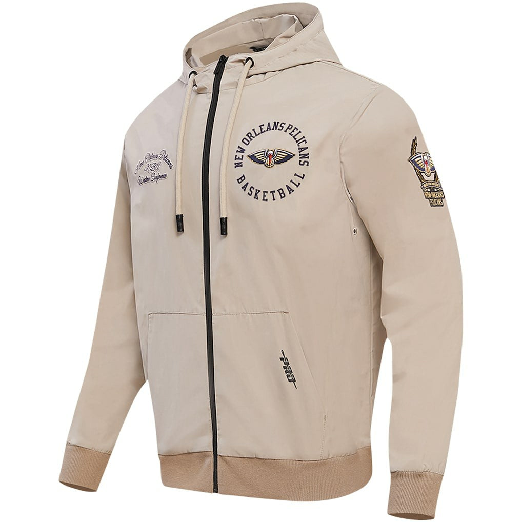 New Orleans Pelicans Pro Standard Hybrid Full-Zip Hoodie Khaki - NBA