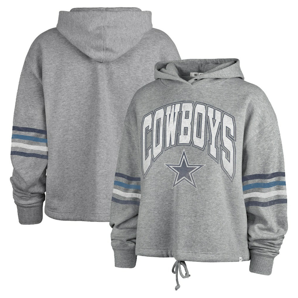 Dallas Cowboys '47 Women's Upland Bennett Pullover Hoodie Heather Gray | 47 brand