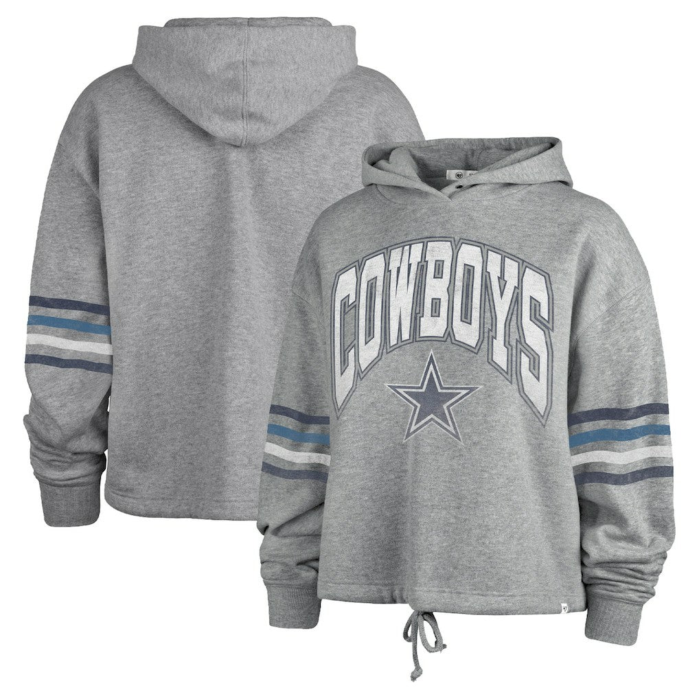 Dallas Cowboys '47 Women's Upland Bennett Pullover Hoodie Heather Gray | 47 brand