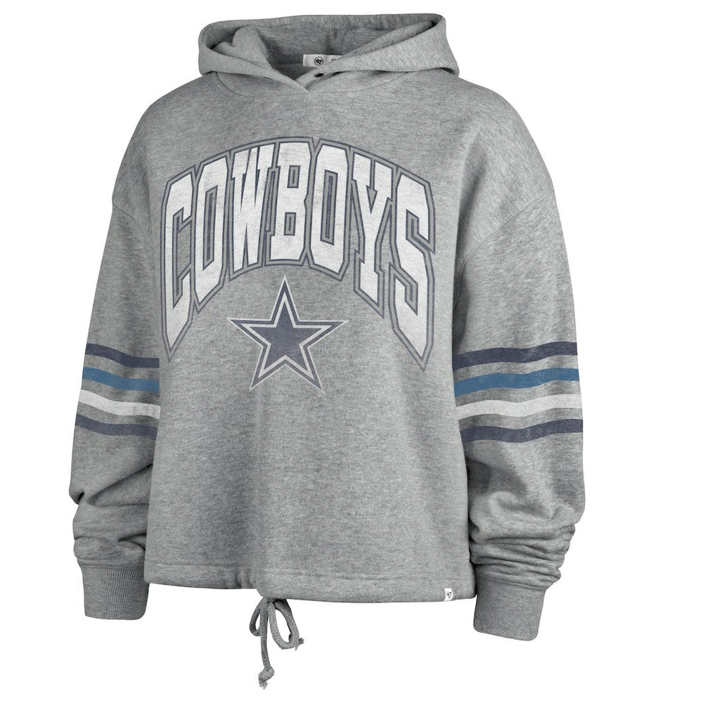 Dallas Cowboys '47 Women's Upland Bennett Pullover Hoodie Heather Gray | 47 brand