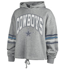 Dallas Cowboys '47 Women's Upland Bennett Pullover Hoodie Heather Gray | 47 brand