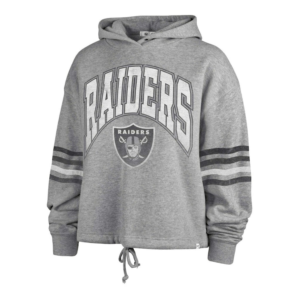 Las Vegas Raiders '47 Women's Upland Bennett Pullover Hoodie Heather Gray | 47 brand