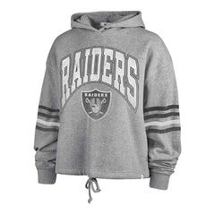 Las Vegas Raiders '47 Women's Upland Bennett Pullover Hoodie Heather Gray | 47 brand