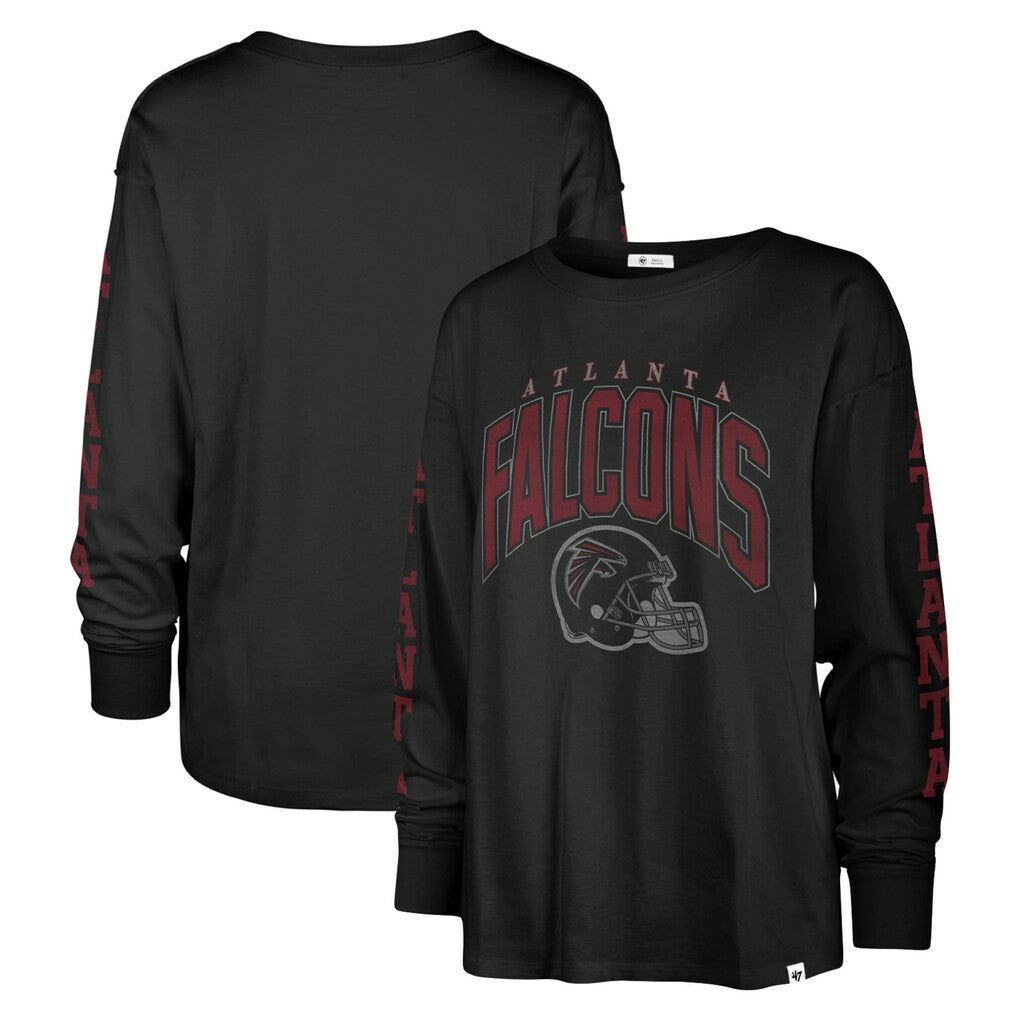 Atlanta Falcons '47 Women's Tom Cat Lightweight Long Sleeve T-Shirt Black | 47 brand