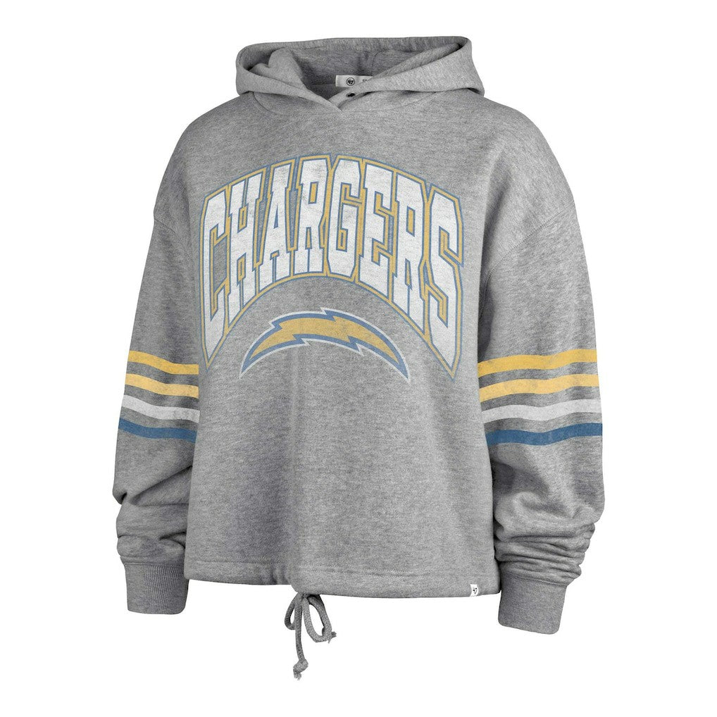 Los Angeles Chargers '47 Women's Upland Bennett Pullover Hoodie Heather Gray | 47 brand