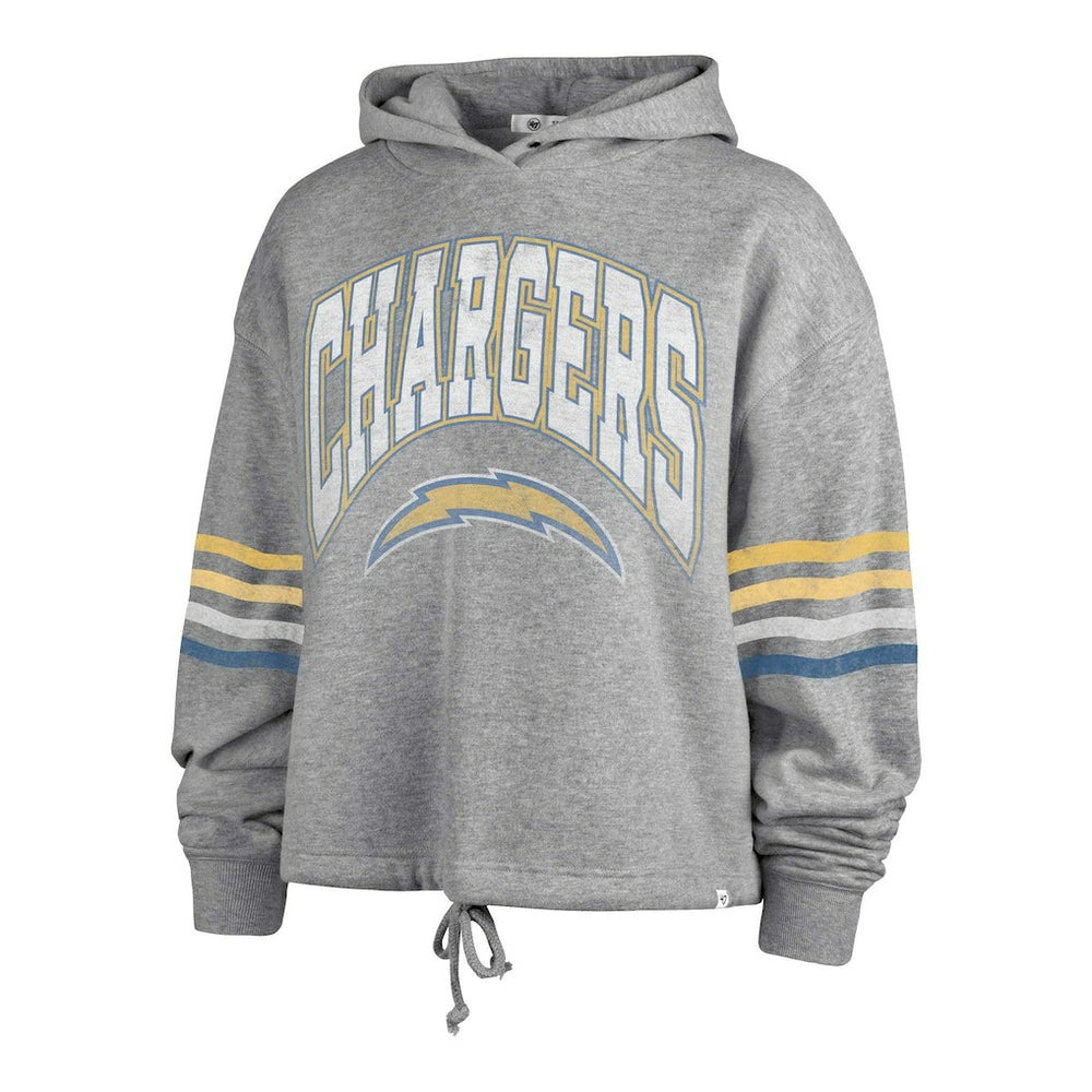 Los Angeles Chargers '47 Women's Upland Bennett Pullover Hoodie Heather Gray | 47 brand