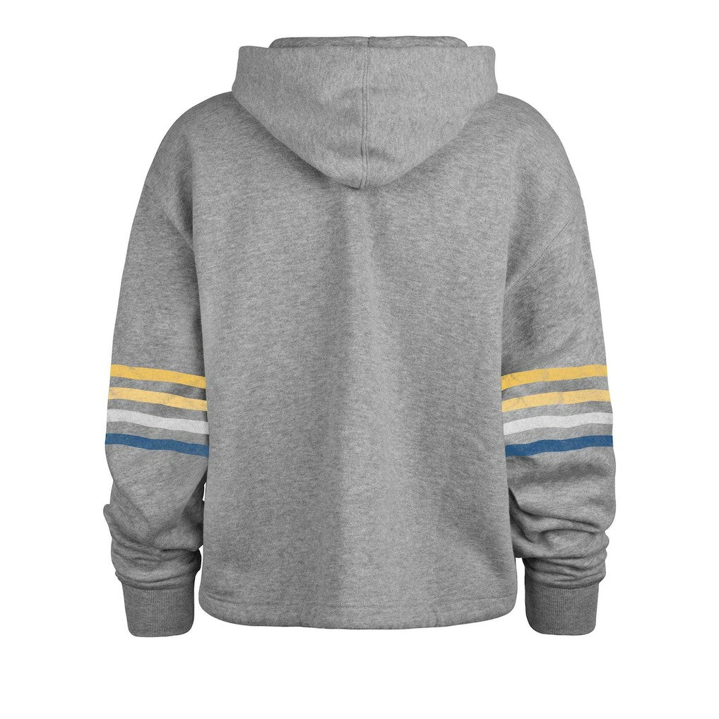 Los Angeles Chargers '47 Women's Upland Bennett Pullover Hoodie Heather Gray | 47 brand