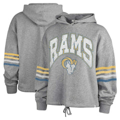 Los Angeles Rams '47 Women's Upland Bennett Pullover Hoodie Heather Gray | 47 brand