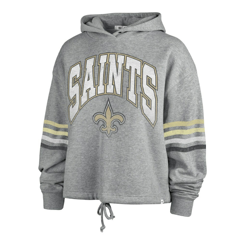 New Orleans Saints '47 Women's Upland Bennett Pullover Hoodie Heather Gray | 47 brand