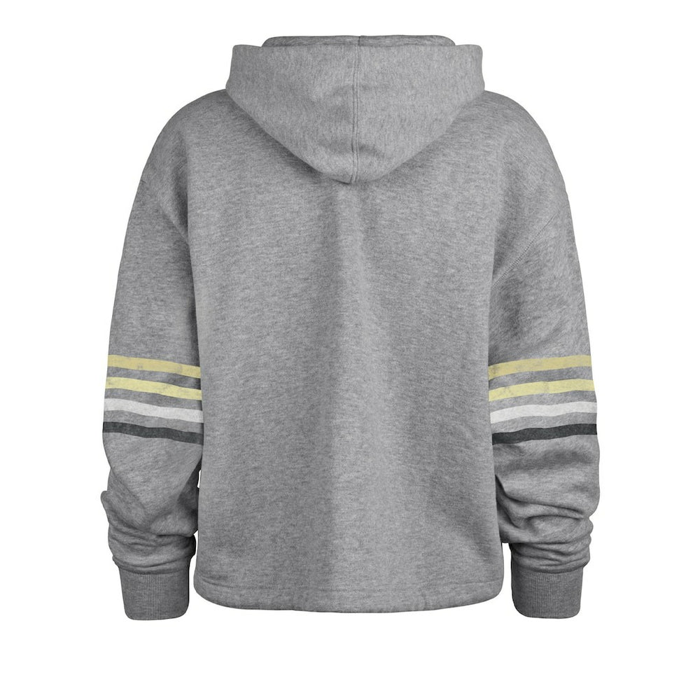 New Orleans Saints '47 Women's Upland Bennett Pullover Hoodie Heather Gray | 47 brand