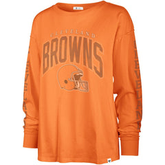 Cleveland Browns '47 Women's Tom Cat Lightweight Long Sleeve T-Shirt Orange | 47 brand