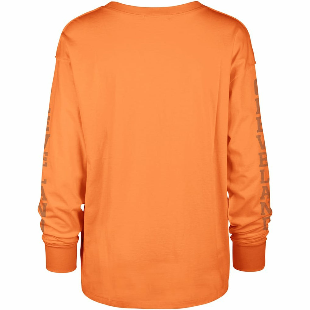 Cleveland Browns '47 Women's Tom Cat Lightweight Long Sleeve T-Shirt Orange | 47 brand